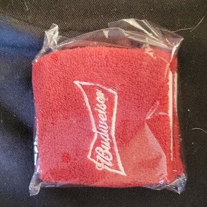 Budweiser wrist sweat bands NWT